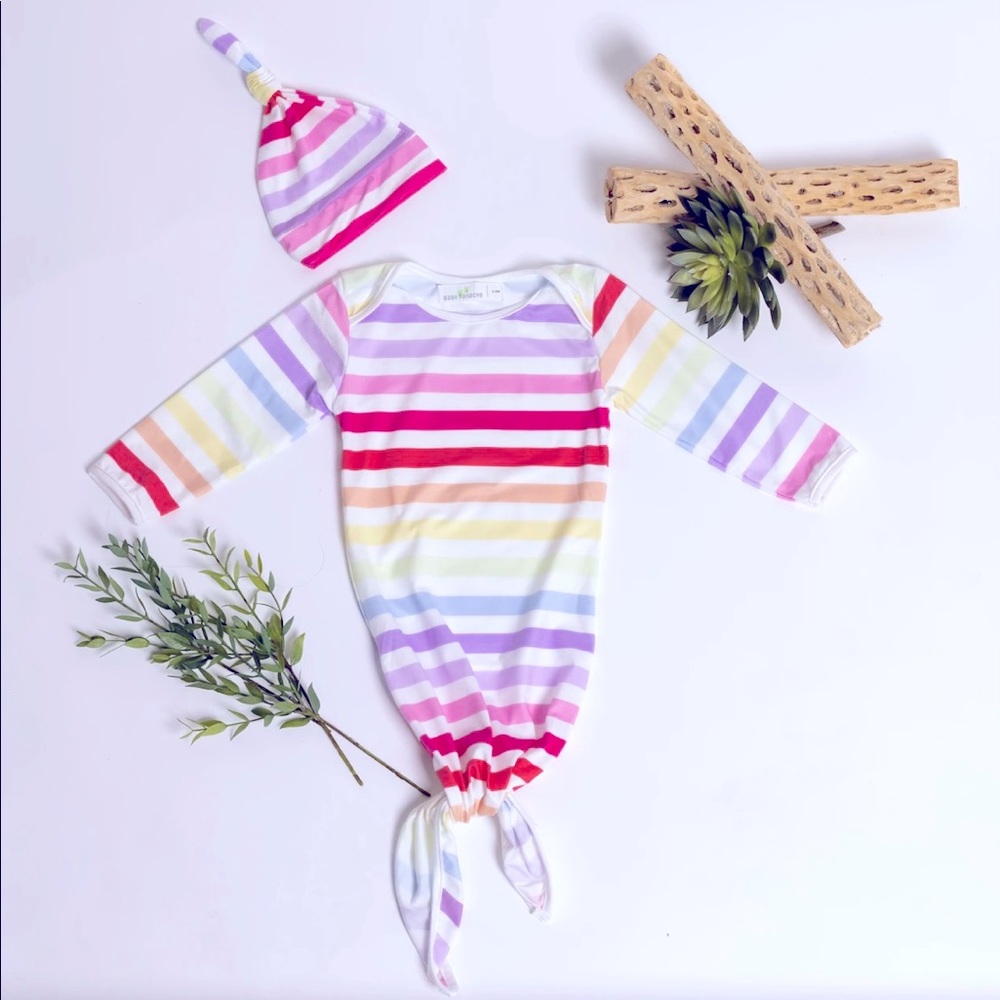 Baby Panache Moon Rainbow Swaddle PJ w/ Beanie Cap